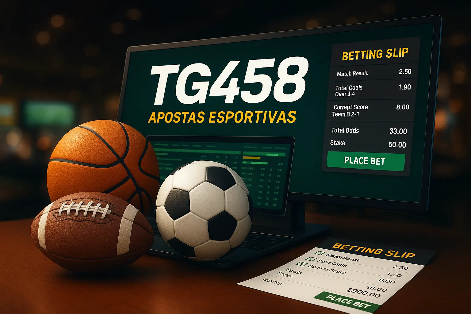 Aposte em apostas esportivas no cassino online TG458